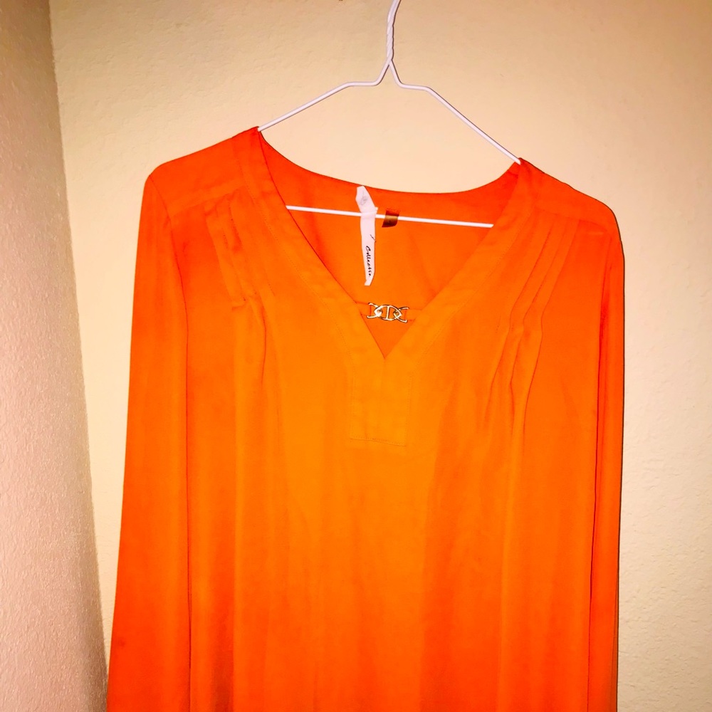 Orange long sleeve top